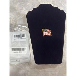 American‎ Flag Lapel Pin USA Patriotic Waving Enamel Brooch Jewelry Made in USA